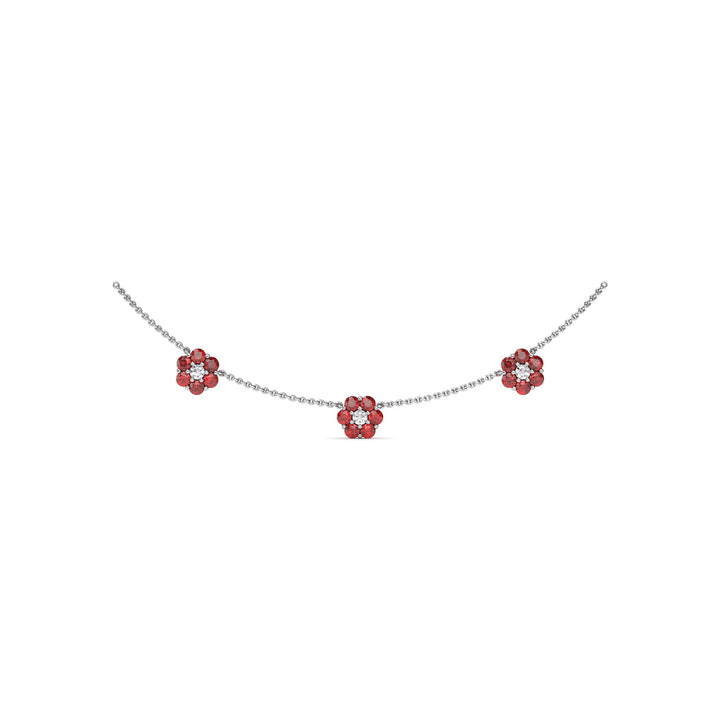 Magnolia Ruby and Diamond Necklace