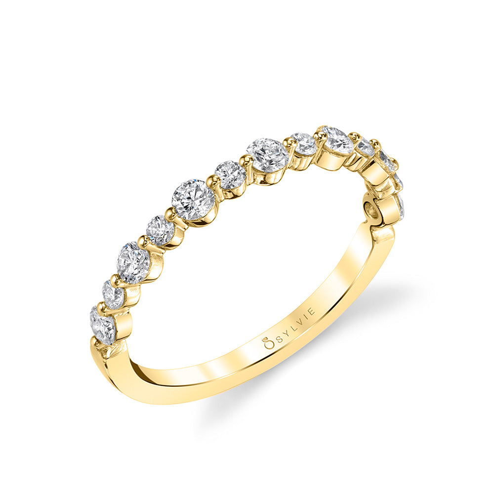 14K Yellow Gold Stackable Diamond Fashion Ring