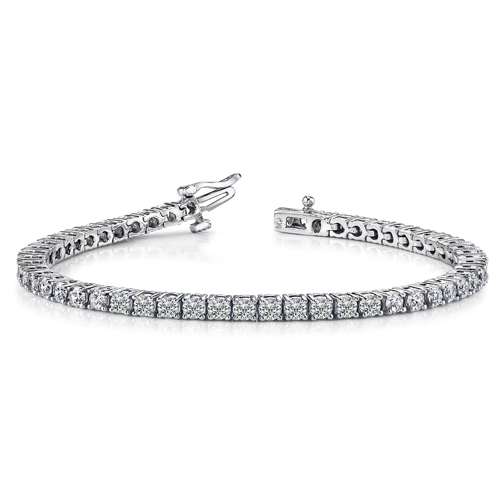 14K White Gold Tennis 8.05ctw Diamond Bracelet