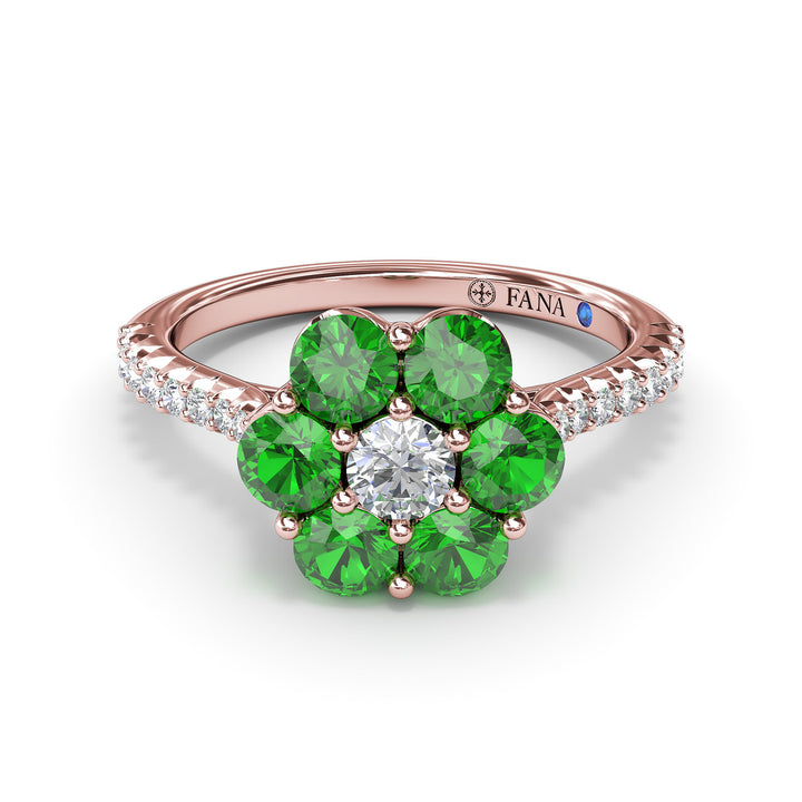 Magnolia Emerald And Diamond Ring