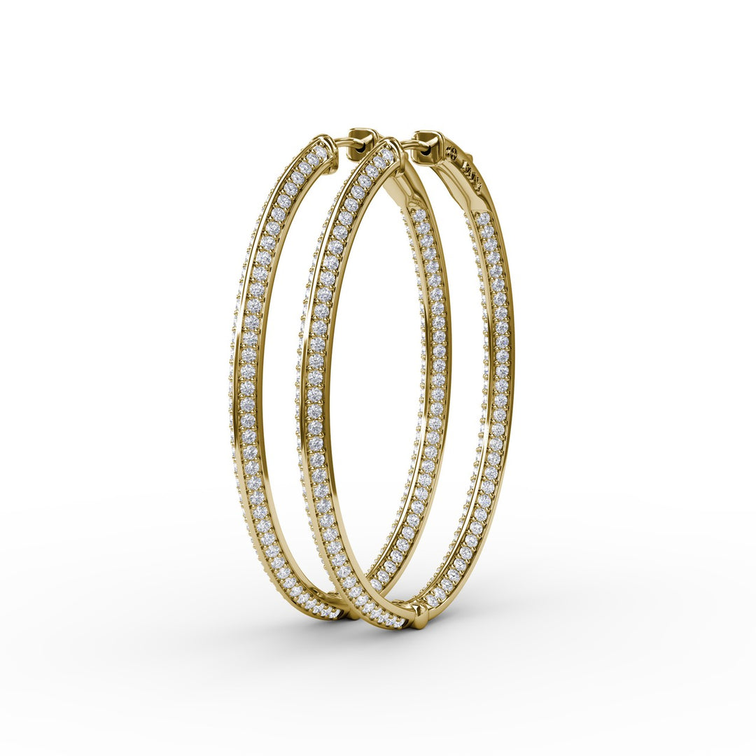 Knife Setting Diamond Hoop
