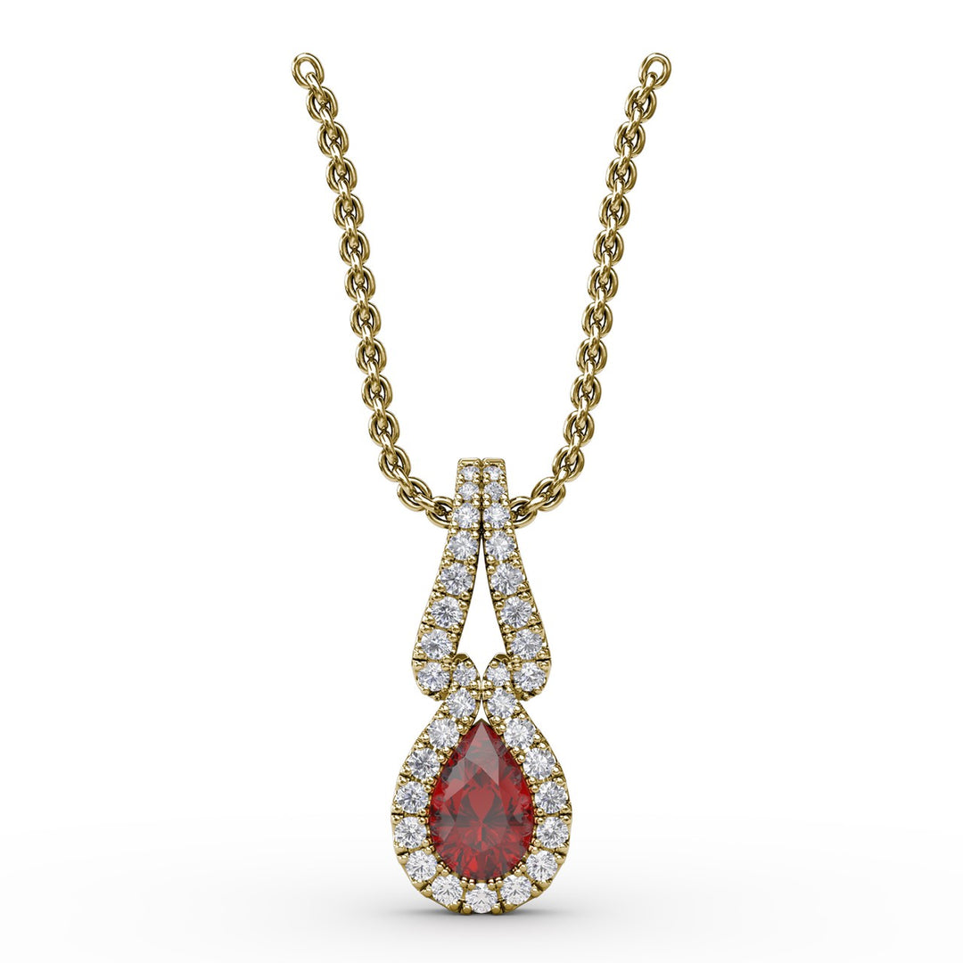 Make A Statement Ruby and Diamond Pendant