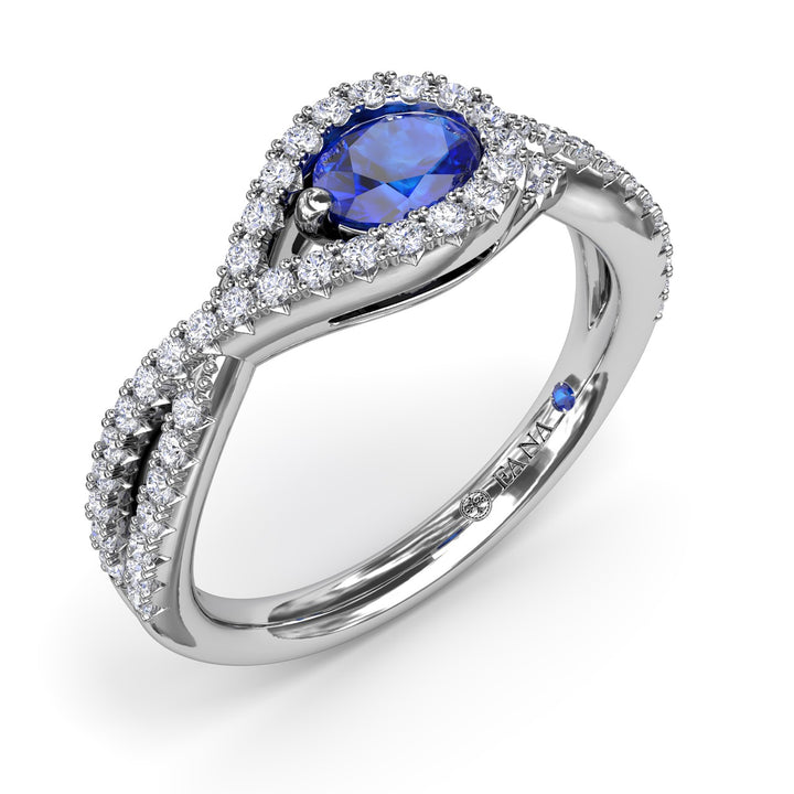 East-to-West Oval Sapphire Ring