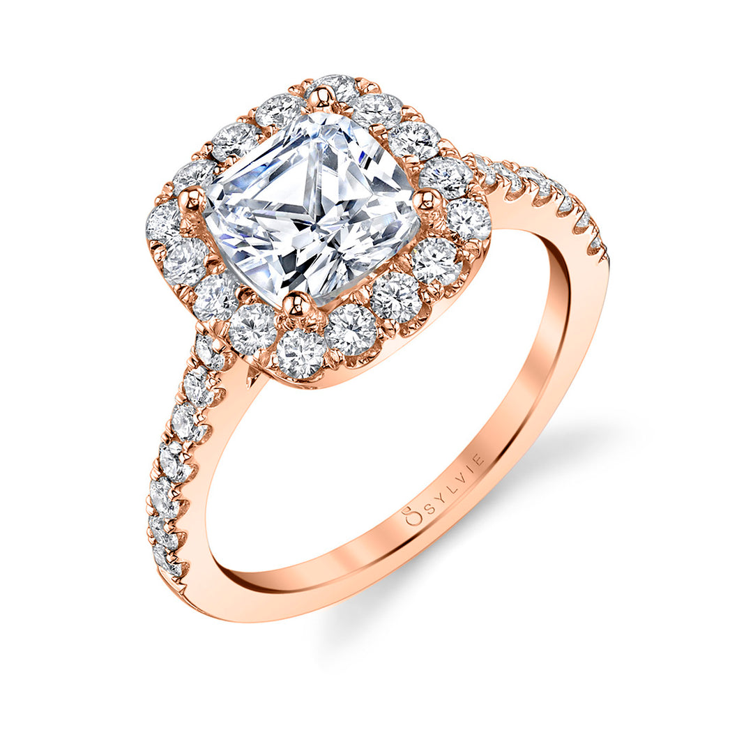 Cushion Cut Classic Halo Engagement Ring - Jacalyn