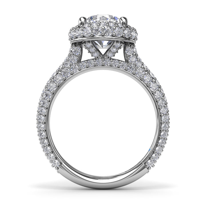 Diamonds Galore Halo Engagement Ring