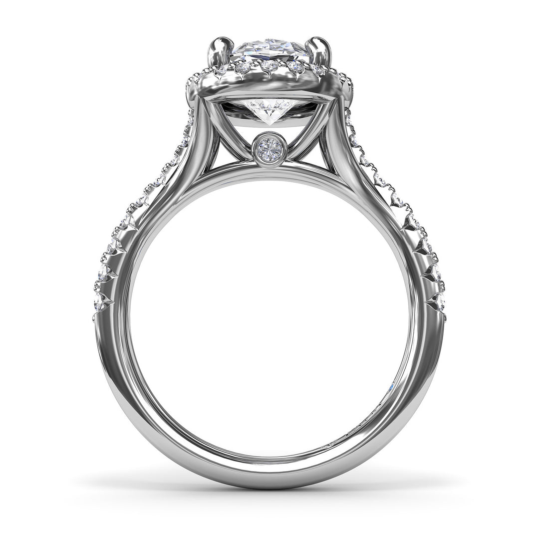 Majestic Halo Diamond Engagement Ring