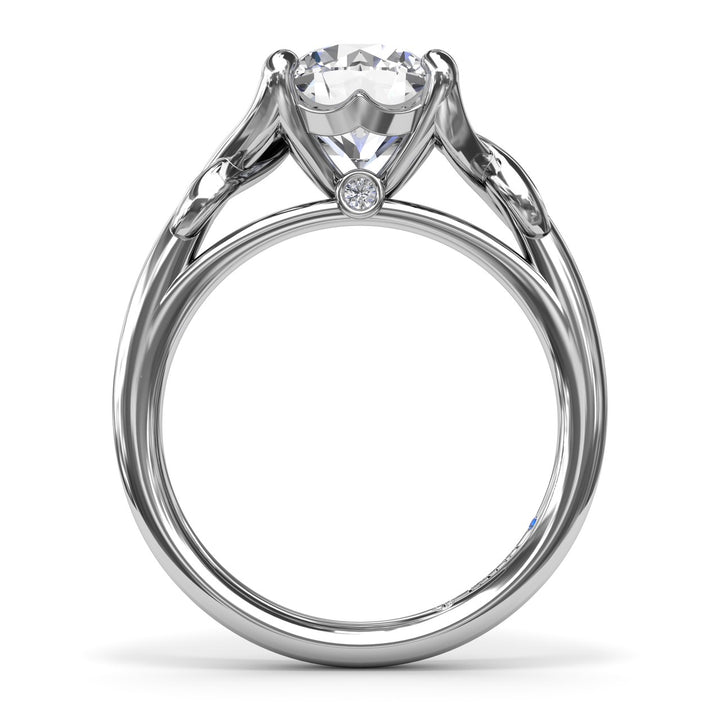 Smooth Love Knot Diamond Engagement Ring
