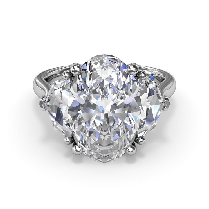 Three Stone Diamond Cadillac Engagement Ring