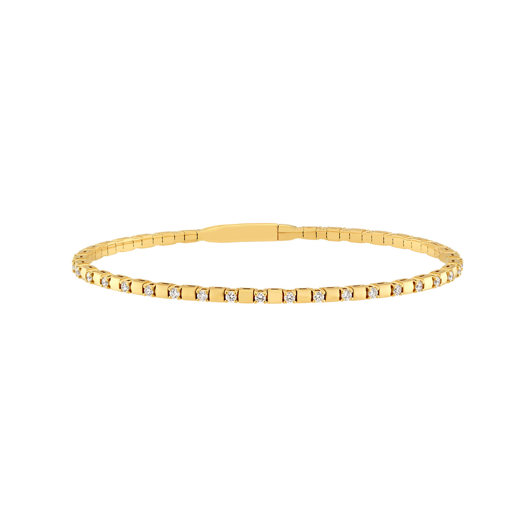 7/8tcw Alternating Diamond and Square Link Flex Bracelet
