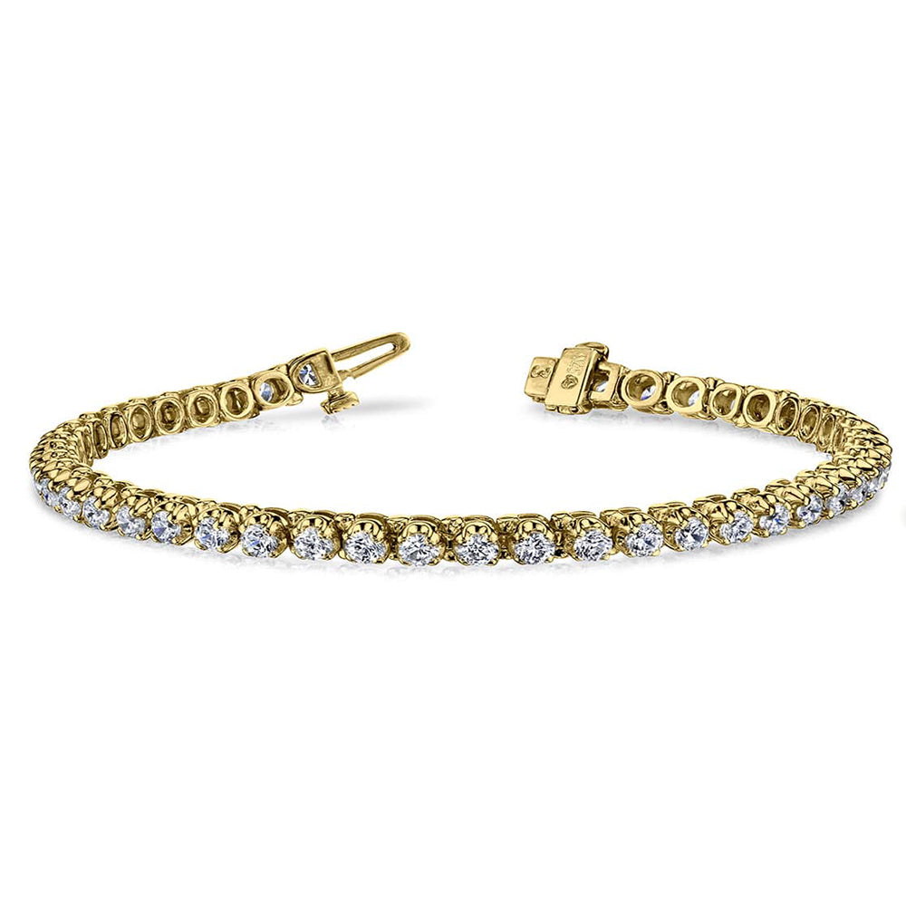14K Yellow Gold Tennis 1.05ctw Diamond Bracelet