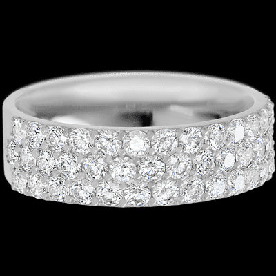 10K White Gold band with 43 Round Lab Grown Diamond having TCW-1.29