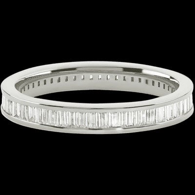 10K White Gold band with 64 Baguette Lab Grown Diamond having TCW-1.28