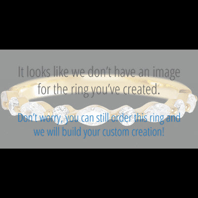 10K Yellow Gold band with 4 Round and 5 Marquise Lab Grown Diamond having TCW-.47