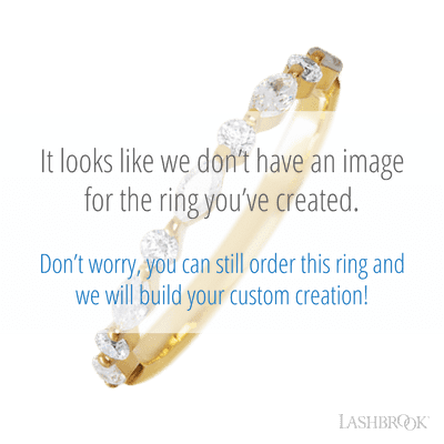 10K Yellow Gold band with 4 Round and 5 Marquise Lab Grown Diamond having TCW-.47
