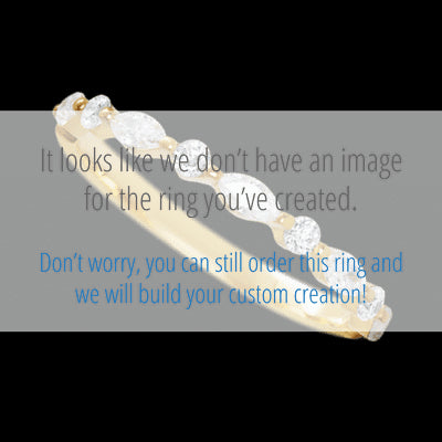 10K Yellow Gold band with 4 Round and 5 Marquise Lab Grown Diamond having TCW-.47