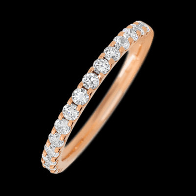 14K Rose Gold band with 15 Round Diamond having TCW-.45