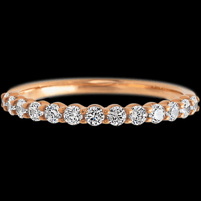 14K Rose Gold band with 13 Round Lab Grown Diamond having TCW-.39
