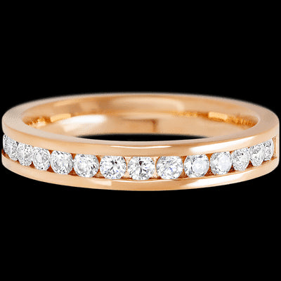 14K Rose Gold band with 15 Round Lab Grown Diamond having TCW-.45