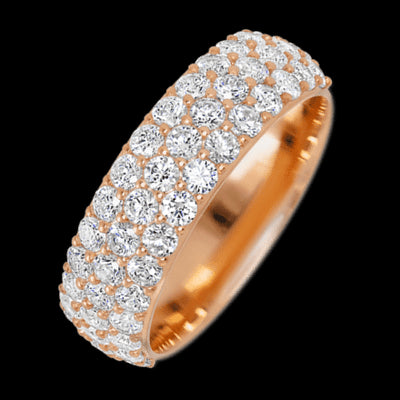 14K Rose Gold band with 46 Round Lab Grown Diamond having TCW-1.38