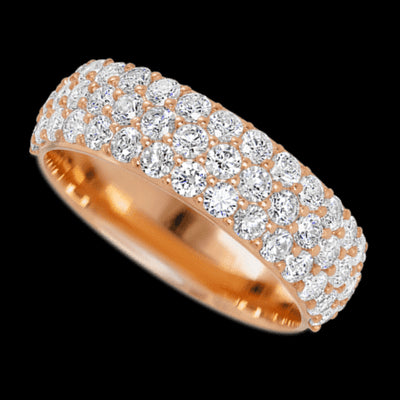 14K Rose Gold band with 46 Round Lab Grown Diamond having TCW-1.38