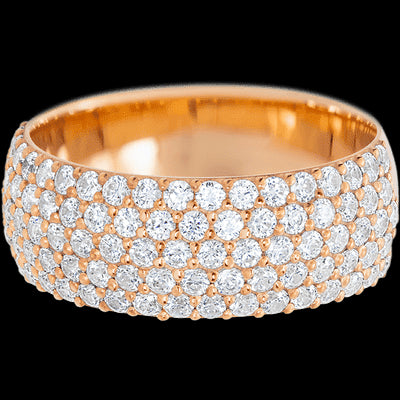 14K Rose Gold band with 88 Round Lab Grown Diamond having TCW-1.32