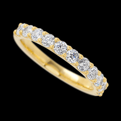 14K Yellow Gold band with 11 Round Lab Grown Diamond (ST) having TCW-.77