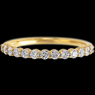 14K Yellow Gold band with 13 Round Lab Grown Diamond having TCW-.39