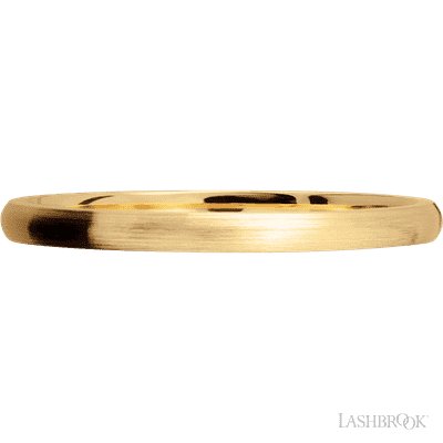 2 mm wide Domed 14K Yellow Gold band.