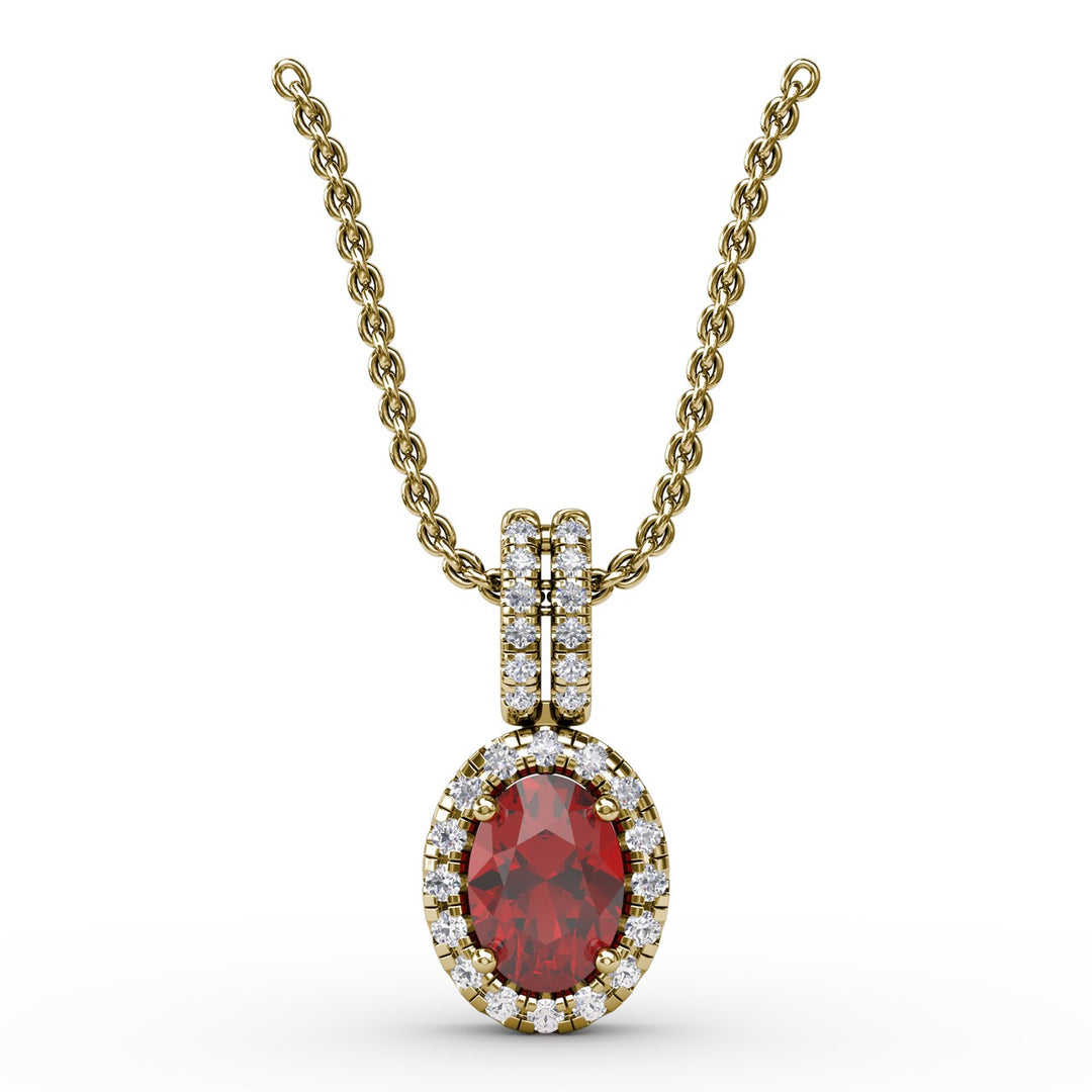 Sophisticated Ruby and Diamond Pendant