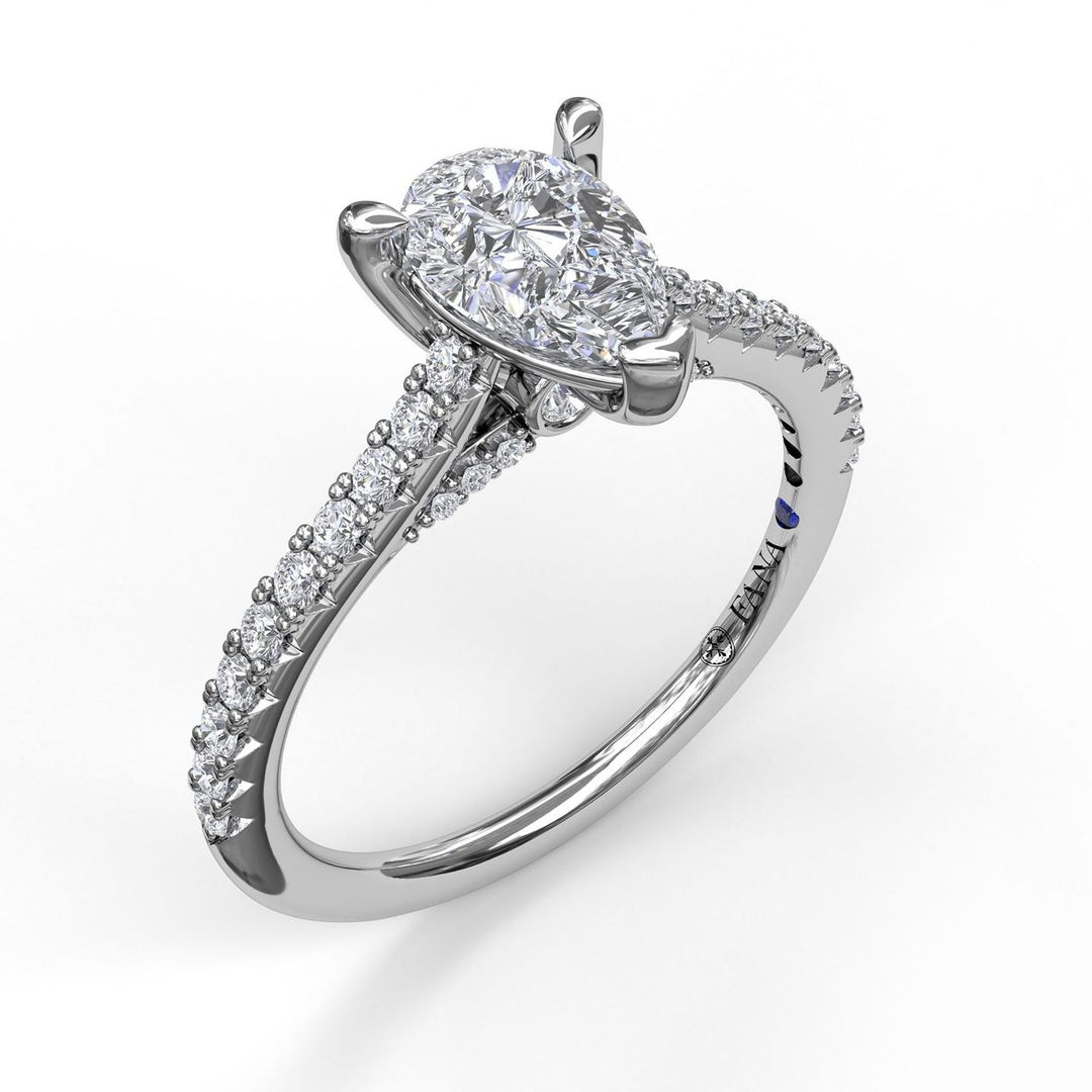Classic Diamond Engagement Ring with Beautiful Side Detail