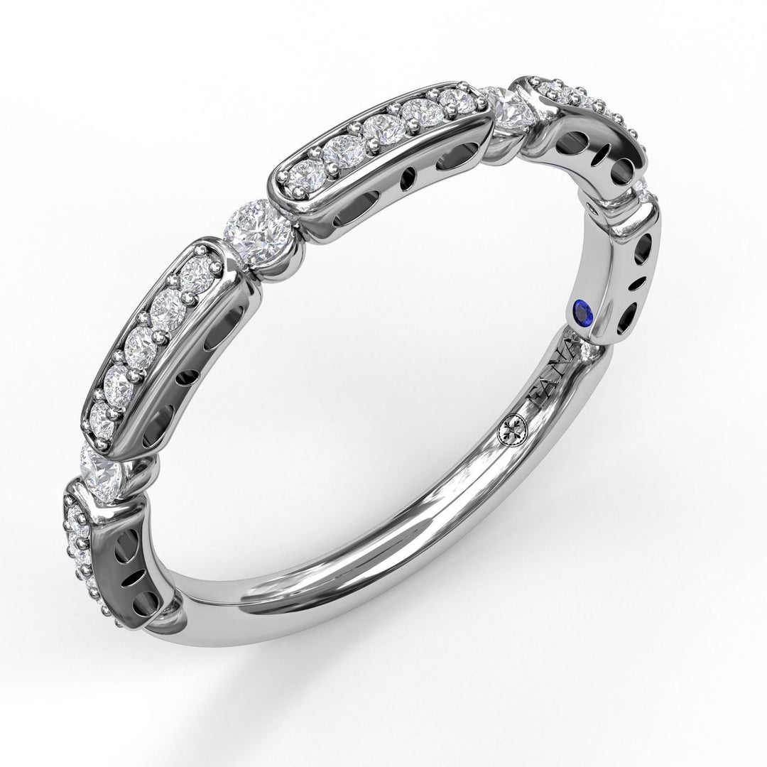 Bar and Bead Diamond Band