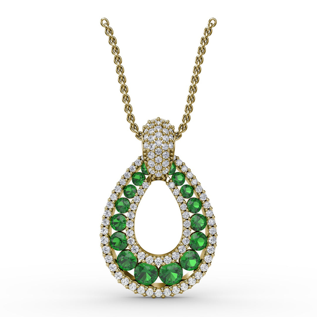 Steal The Spotlight Emerald and Diamond Pendant