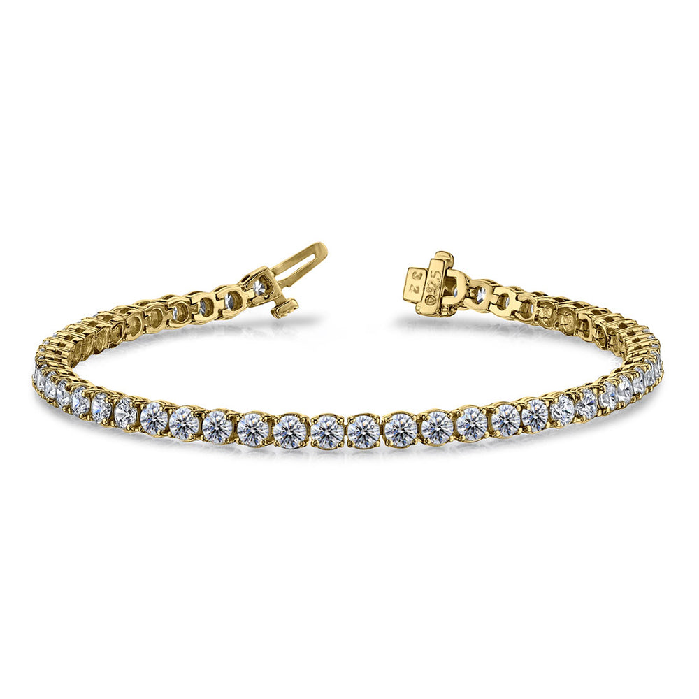 14K Yellow Gold Tennis 2.11ctw Diamond Bracelet