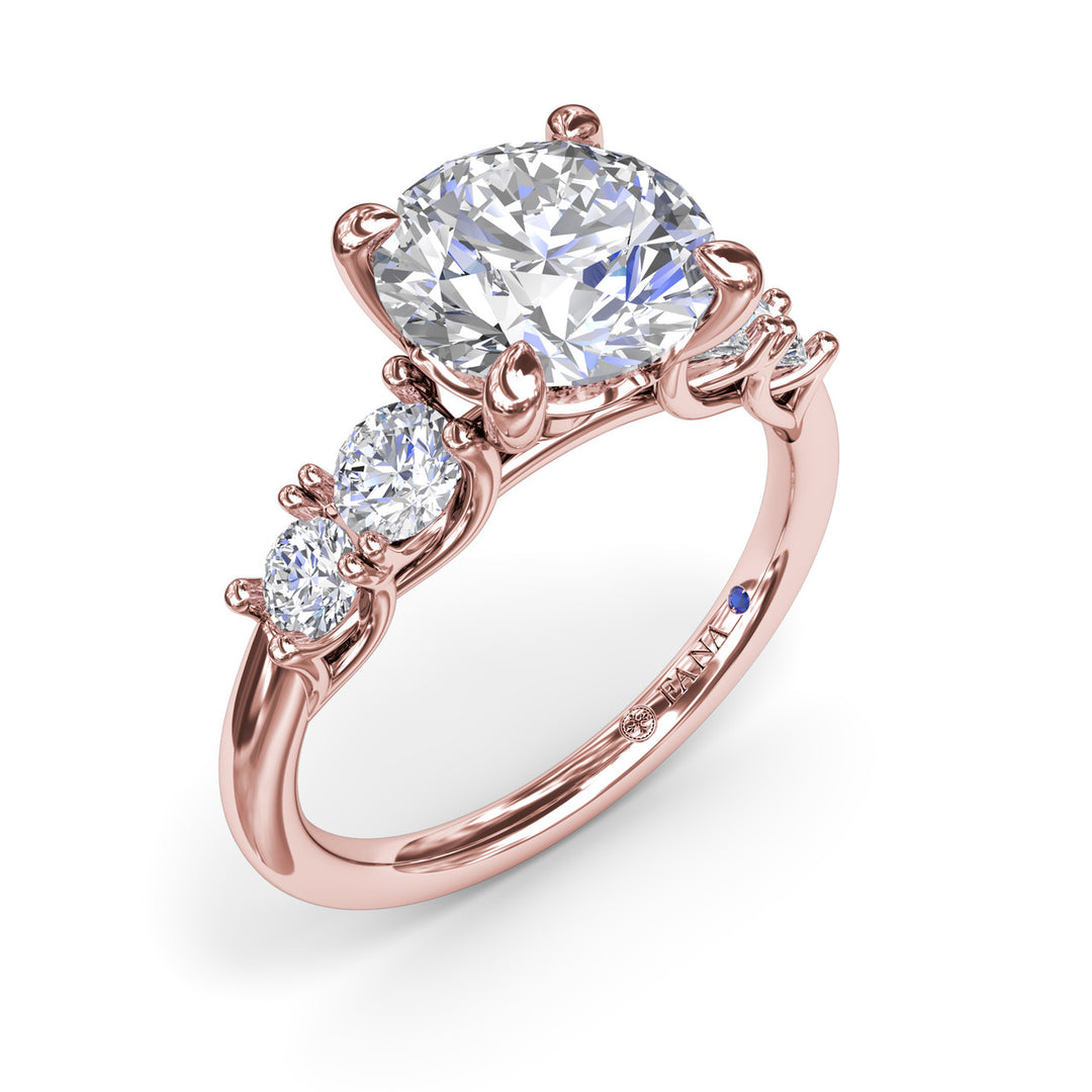 Double Side Stone Engagement Ring