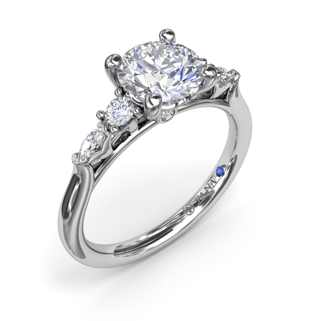 Delicate Round Diamond Engagement Ring