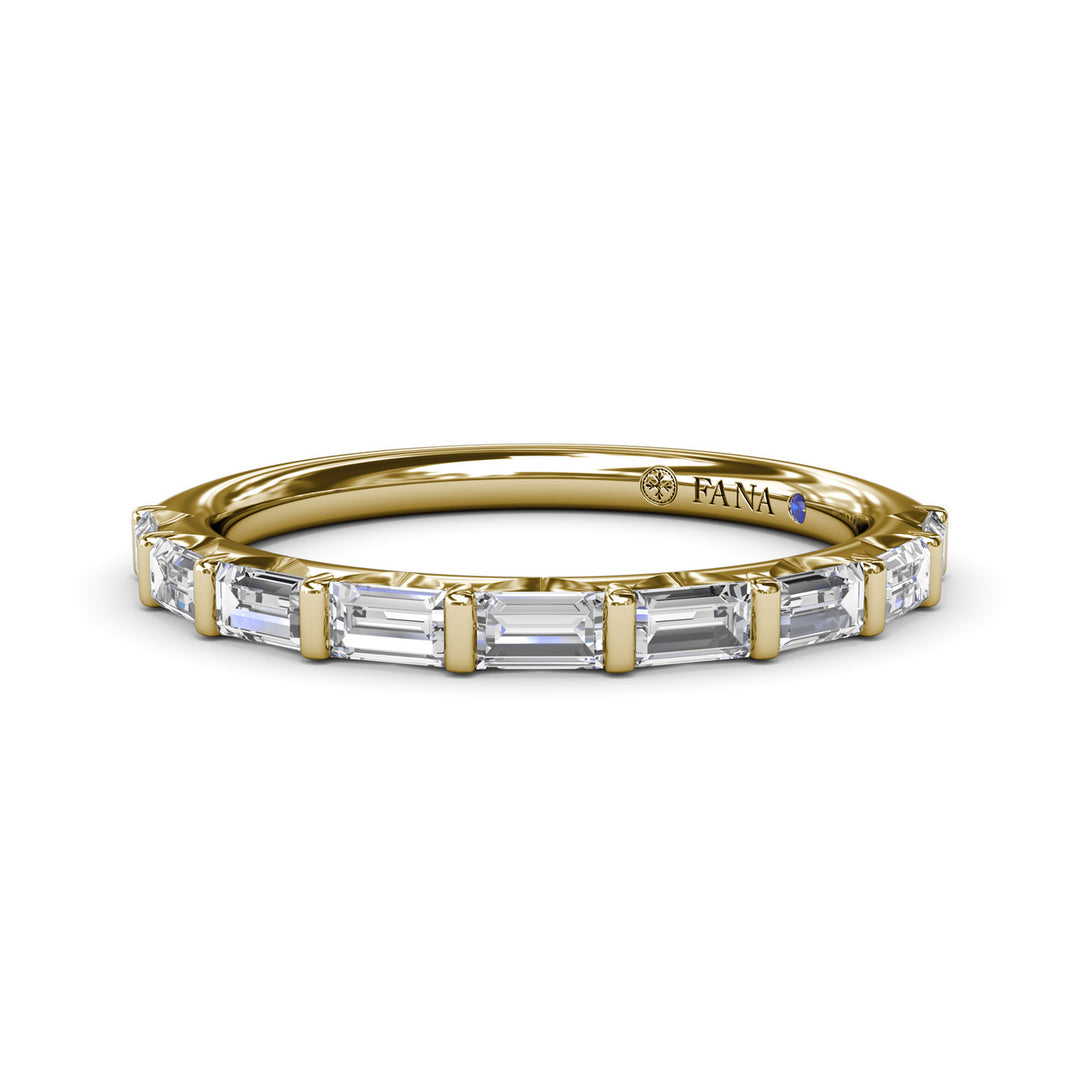 Tapered Baguette Diamond Wedding Band