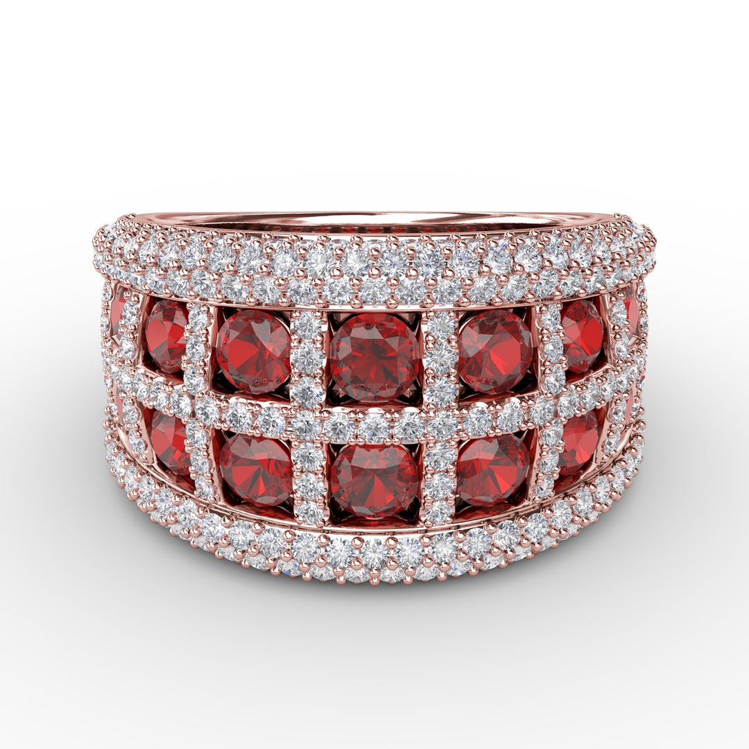 Bold and Beautiful Ruby and Diamond Ring