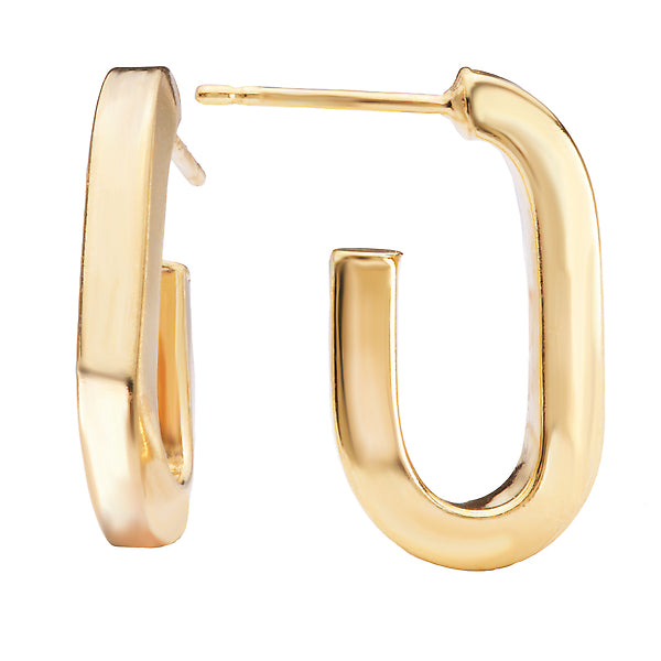 14kt Gold Plated Sterling Silver Hoop Earrings