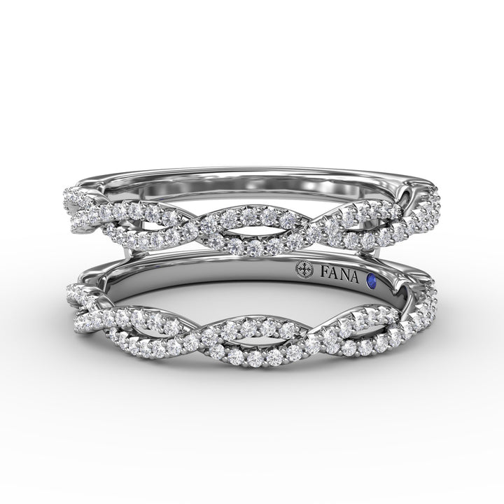 Loose Twist Diamond Insert Ring