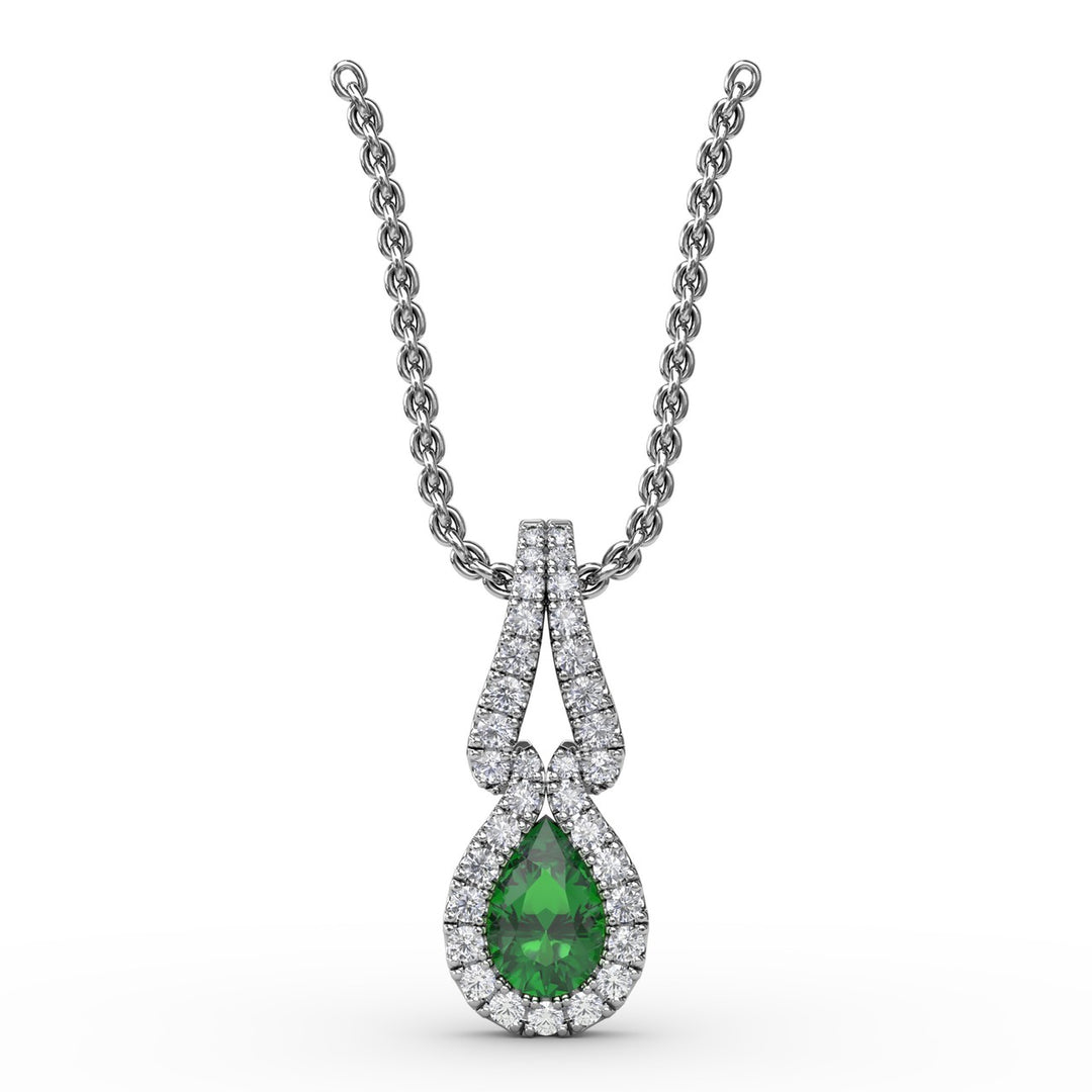 Make A Statement Emerald and Diamond Pendant