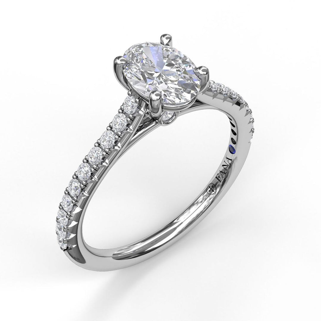 Classic Diamond Engagement Ring with Beautiful Side Detail