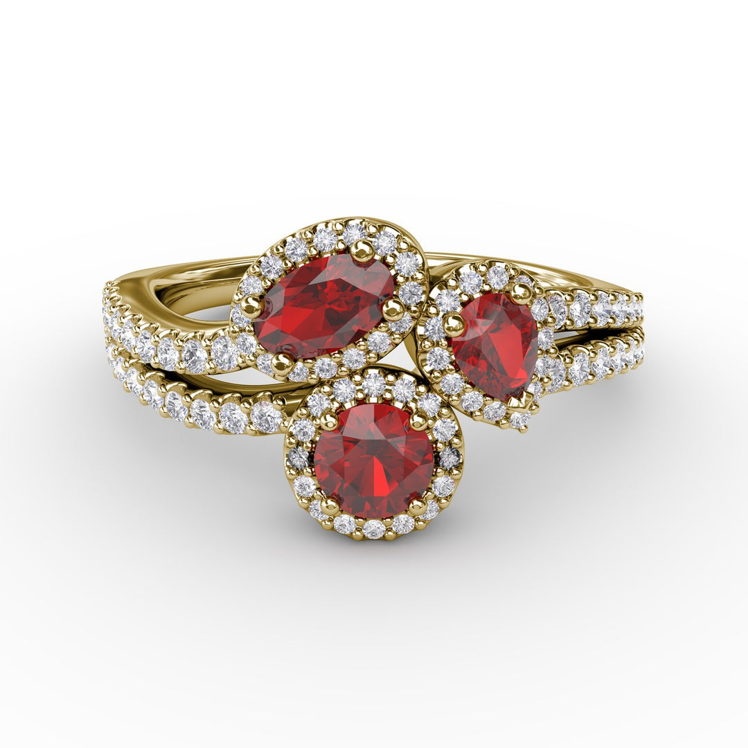 Feel The Elegance Ruby and Diamond Ring