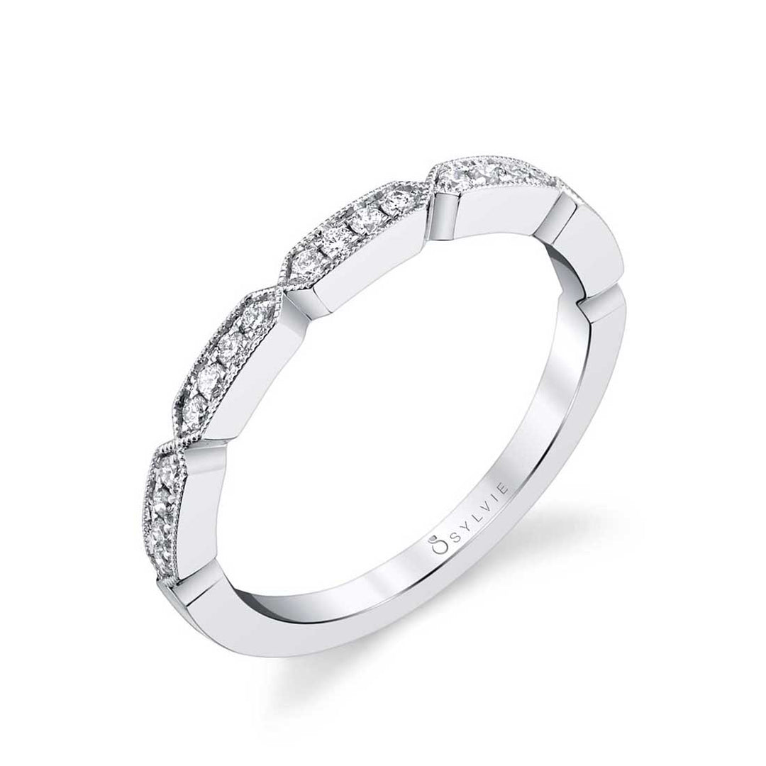 Modern Stackable Diamond Band