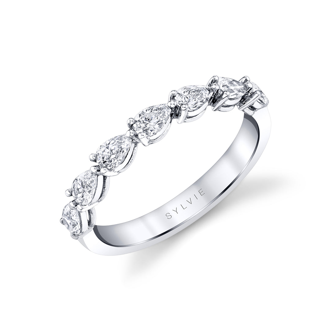 Pear Shaped East To West Wedding Band