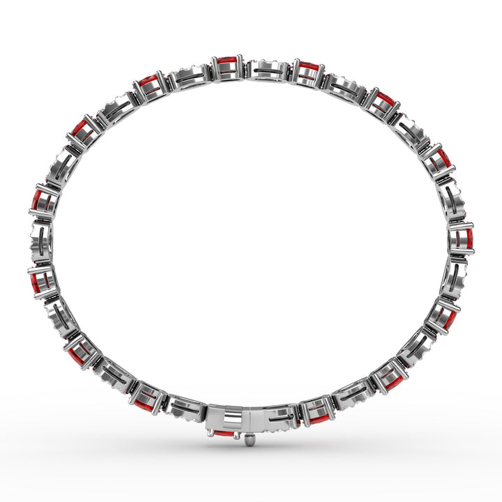 Interchanging Ruby and Diamond Bracelet