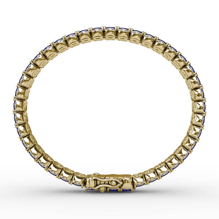 Double Oval Sapphire and Diamond Bracelet