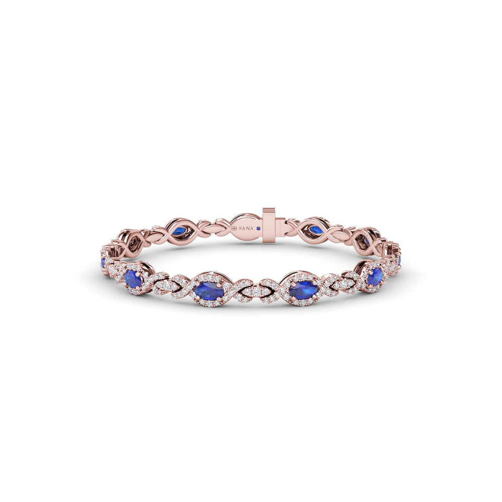 Love Knot Sapphire and Diamond Bracelet