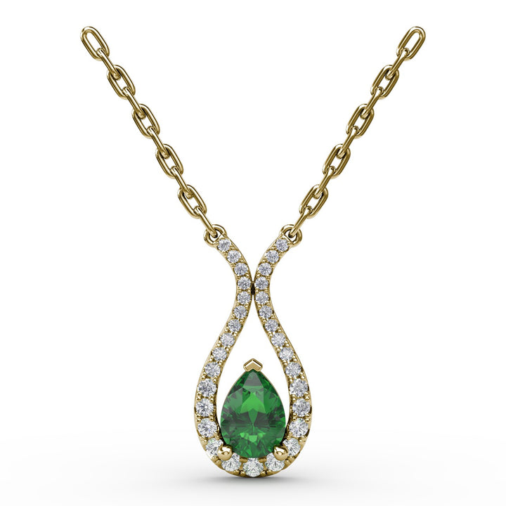 Feel The Love Emerald and Diamond Pendant