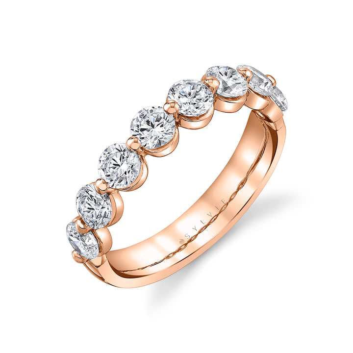 Shared Prong Diamond Wedding Ring