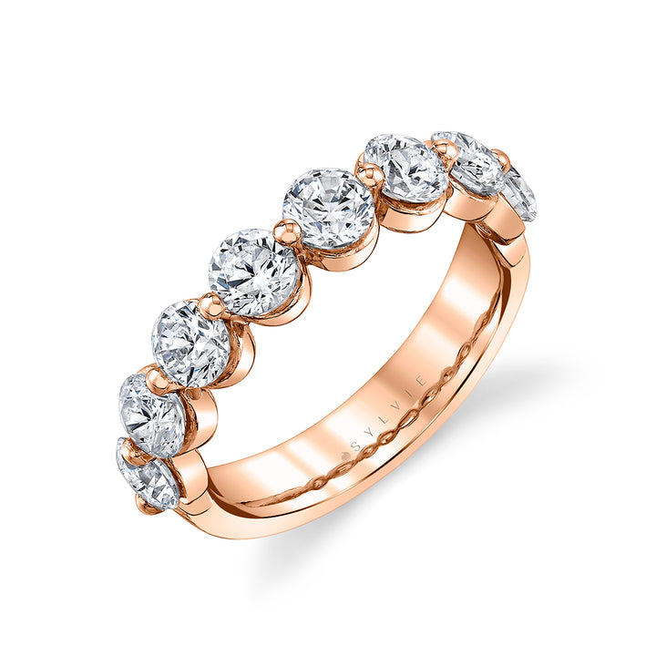 Shared Prong Diamond Wedding Ring